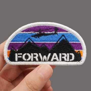 Forward 'Mountain and Helicopter' Embroidered Velcro Patch