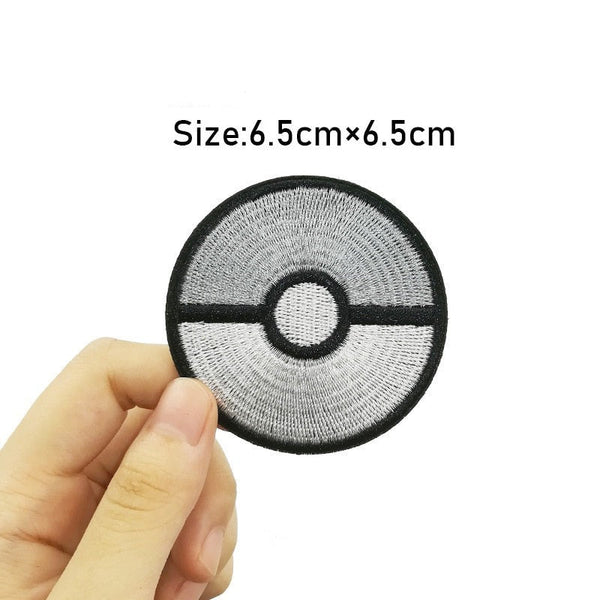 Pocket Monster 'Pokeball | Gray' Embroidered Patch