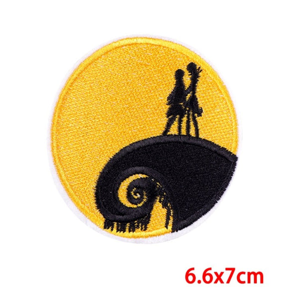 The Nightmare Before Christmas 'Jack and Sally | Spiral Hill' Embroidered Patch