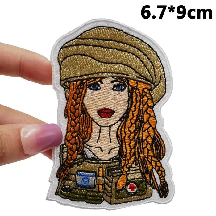 Military Tactical 'Israeli Girl Soldier' Embroidered Patch