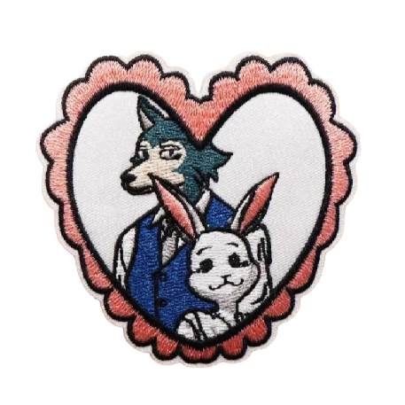 Beastars 'Legoshi and Haru | Heart' Embroidered Velcro Patch