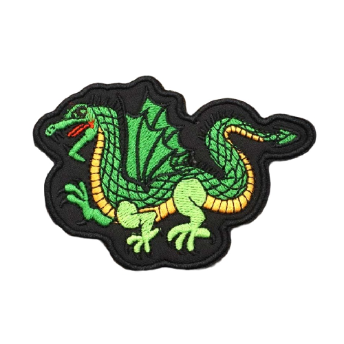 Dragon 'Green' Embroidered Velcro Patch