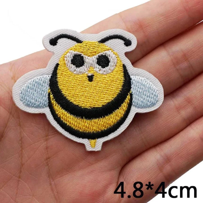 Cute Bee 'Flying' Embroidered Patch