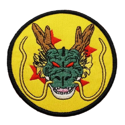 Saiyan Saga 'Shenron Head | Round' Embroidered Patch