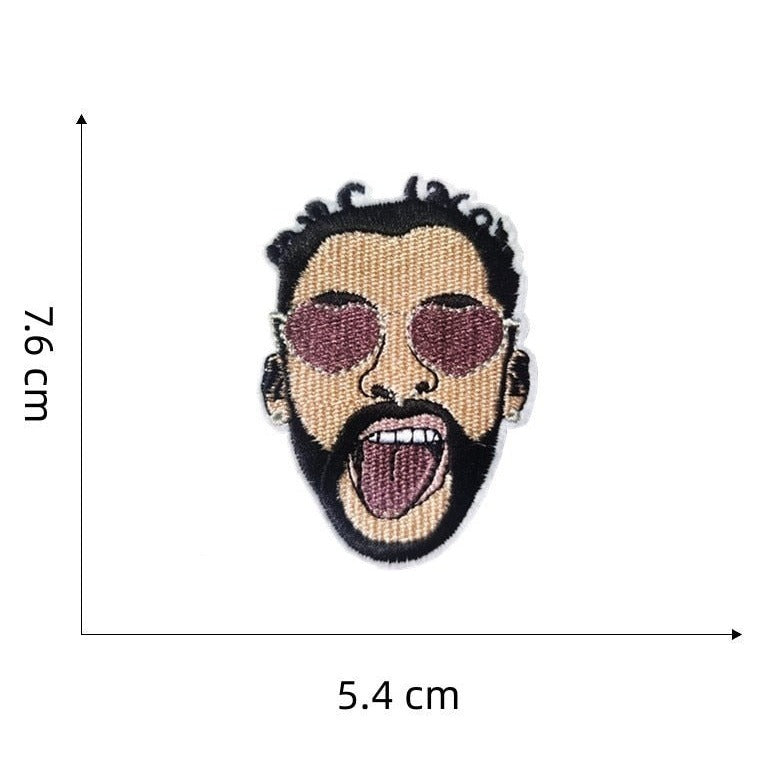 Bad Bunny 'Rapper Heart Sunglasses' Embroidered Patch