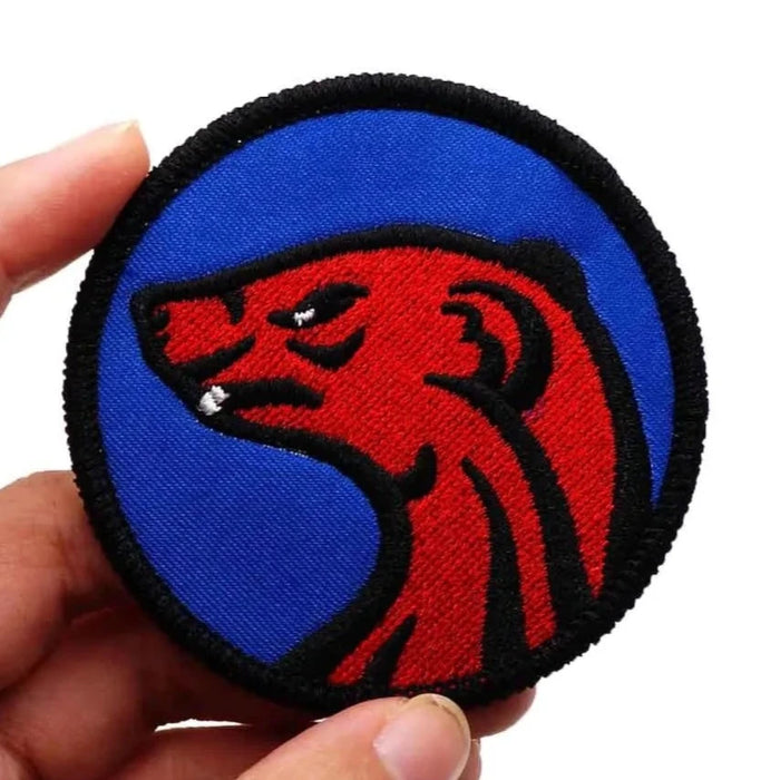 Mongoose 'Side View | Round' Embroidered Velcro Patch