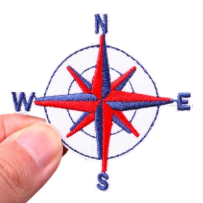 Travel 'Compass' Embroidered Patch
