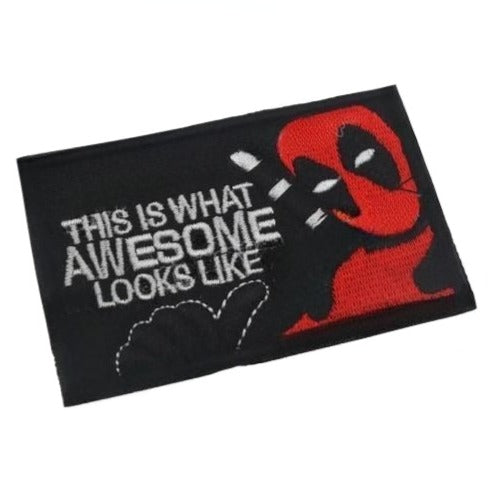 Deadpool 'This Is What Awesome Looks Like | 1.0' Embroidered Velcro Patch