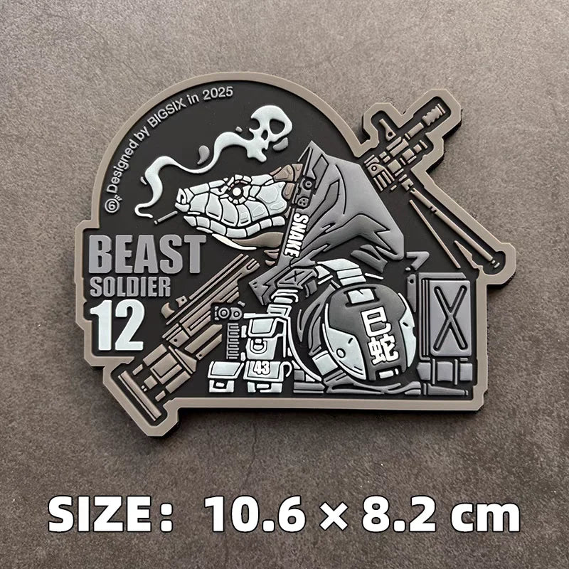 Beast Soldier 12 'Snake' PVC Rubber Velcro Patch