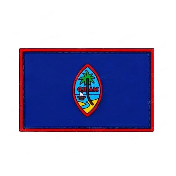 Flag of Guam PVC Rubber Velcro Patch