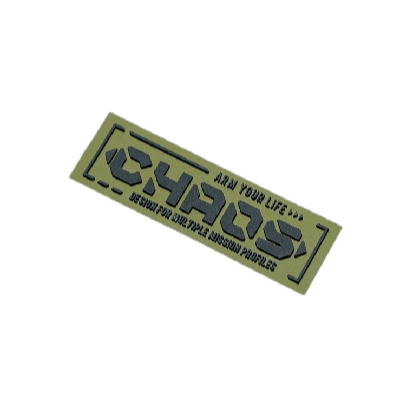 Military Tactical 'Chaos Gear' PVC Rubber Velcro Patch