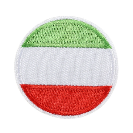 Small Round Flag 'Italy' Embroidered Patch