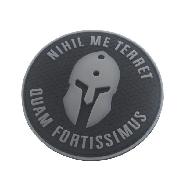 Spartan 'Nihil Me Terret Quam Fortissimus' PVC Rubber Velcro Patch