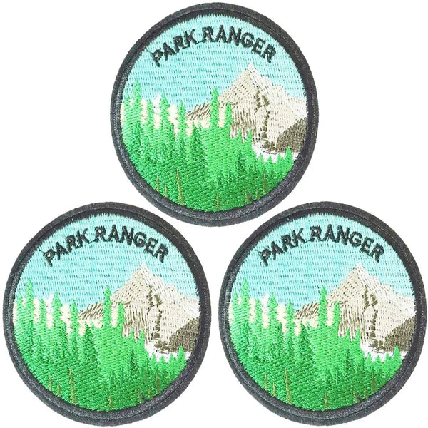Forest Ranger Patch Park Ranger Mountain 'Set of 3' Embroidered Patch – Little Patch Co