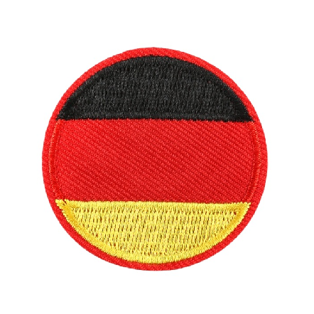 Small Round Flag 'Germany' Embroidered Patch