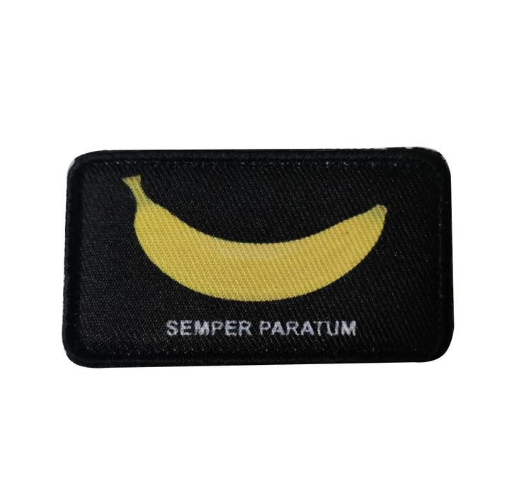 Funny 'Yellow Banana | Semper Paratum' Embroidered Velcro Patch
