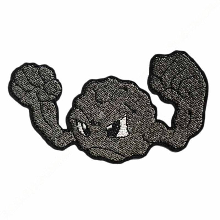 Pocket Monster 4" 'Geodude | Muscular Arms' Embroidered Patch Set