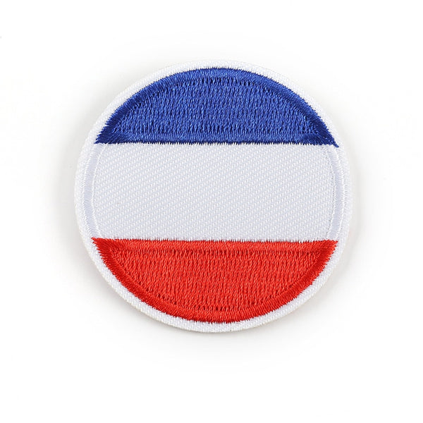 Small Round Flag 'France' Embroidered Patch