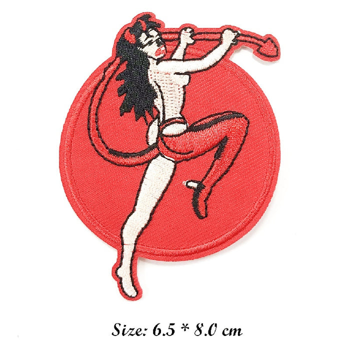 Halloween 'Sexy Devil Girl' Embroidered Patch
