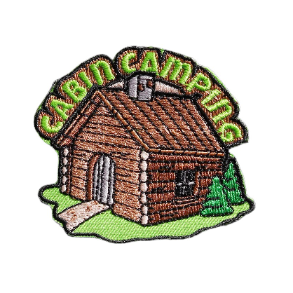 Travel 'Cabin Camping' Embroidered Patch