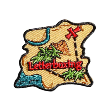 Maps Lettering Box Travel 'Letterboxing Map' Embroidered Patch