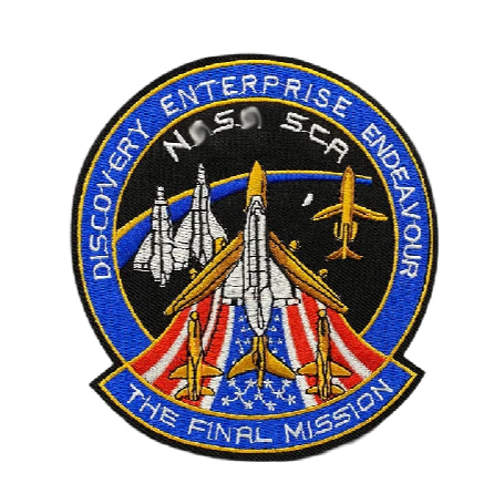 Space Shuttle 'Discovery Enterprise Endeavour | The Final Mission' Embroidered Patch