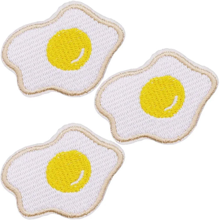 Sunny Side Up Egg 'Set of 3' Embroidered Patch