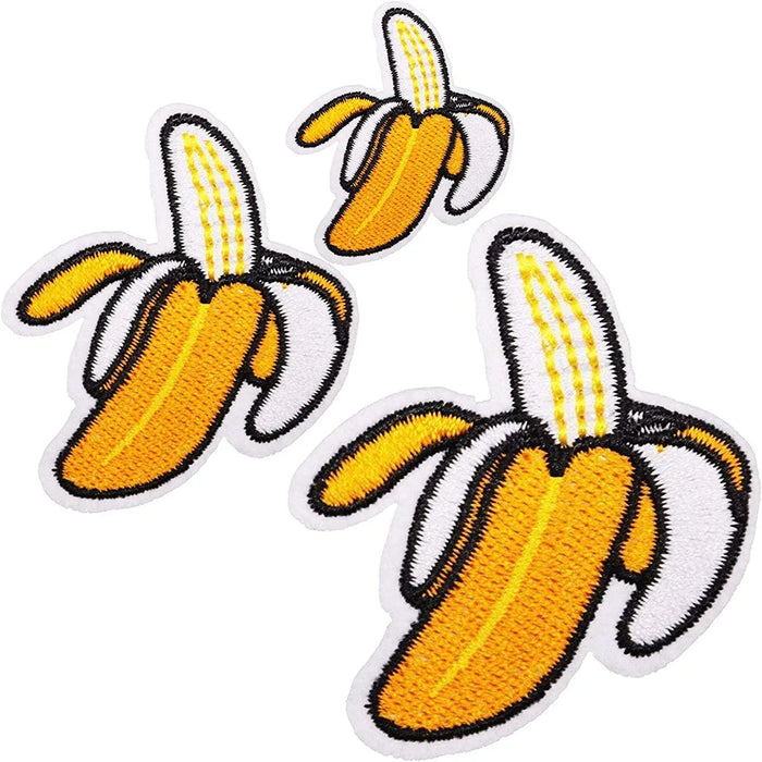 Peeled Banana 'Set of 3' Embroidered Patch