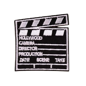 Clapperboard 'Hollywood' Embroidered Patch