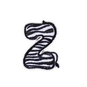 Cute Letter Z 'Zebra' Embroidered Patch