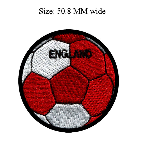 Soccer Ball 'England Flag' Embroidered Patch