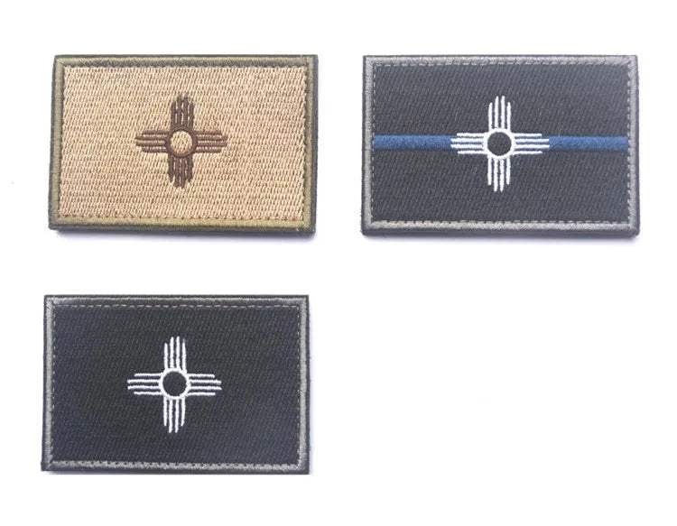 Flag 'New Mexico' Embroidered Velcro Patch