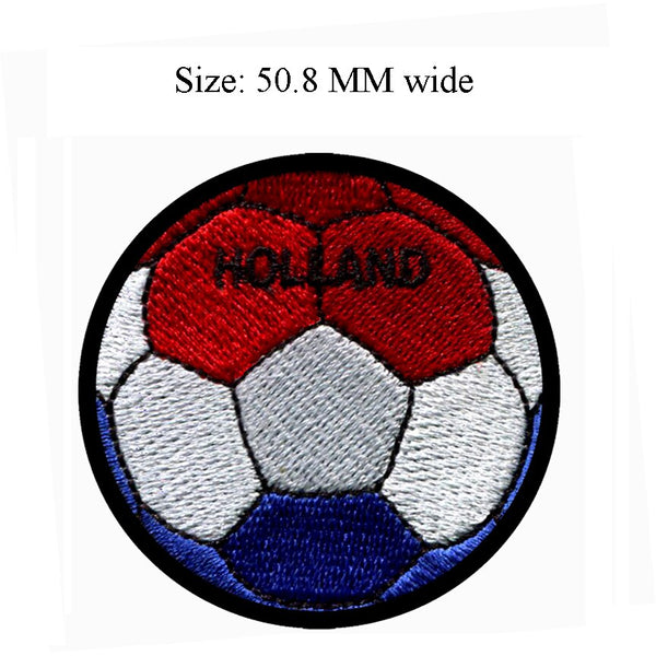 Soccer Ball 'Holland Flag' Embroidered Patch