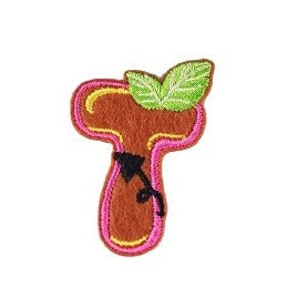 Cute Letter T 'Tea Leaf' Embroidered Patch