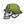 Load image into Gallery viewer, Skull Head &#39;Green Hat&#39; Embroidered Velcro Patch
