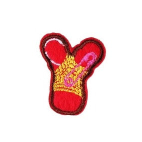 Cute Letter Y 'Yarn' Embroidered Patch