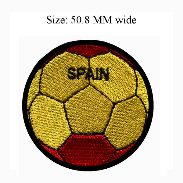 Soccer Ball 'Spain Flag' Embroidered Patch