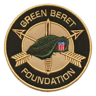 Military Tactical 'Green Beret Foundation' Embroidered Velcro Patch