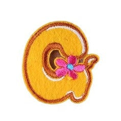 Cute Letter G 'Growing Flower' Embroidered Patch