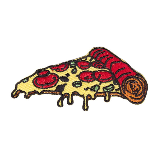 Pizza Slice 2" 'Cheesy Pepperoni' Embroidered Patch Set