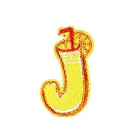 Cute Letter J 'Juice' Embroidered Patch