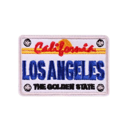 California License Plate 'Los Angeles' Embroidered Patch