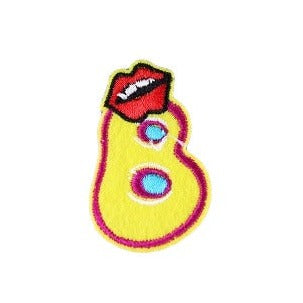 Cute Letter B 'Big Mouth' Embroidered Patch