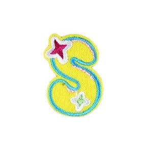 Cute Letter S 'Sparkling' Embroidered Patch