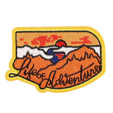 Mountains 'Life of Adventure' Embroidered Patch