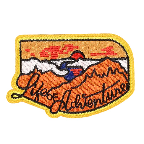 Mountains 'Life of Adventure' Embroidered Patch