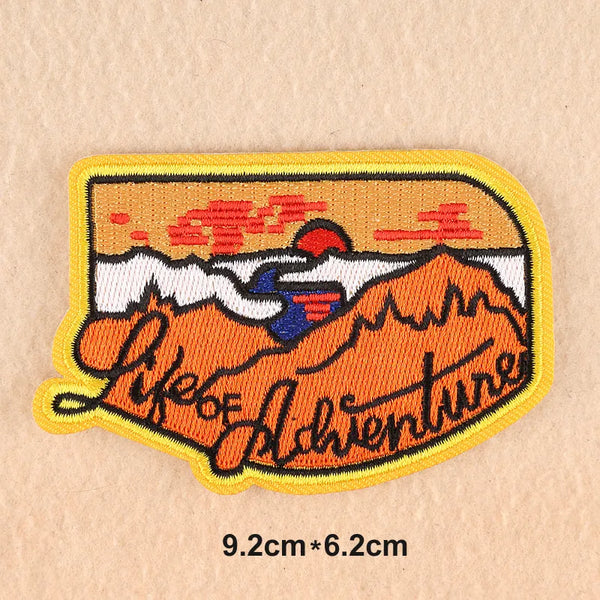 Mountains 'Life of Adventure' Embroidered Patch