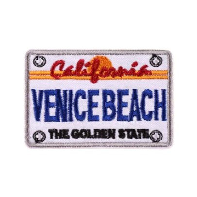 California License Plate 'Venice Beach' Embroidered Patch