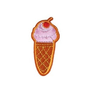Cute Letter I 'Ice Cream' Embroidered Patch