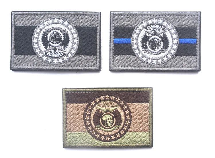 Flag 'Missouri' Embroidered Velcro Patch